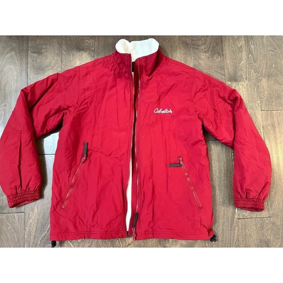 Cabela's Other - Cabela's Men's Red Fleece Lined Windbreaker Jacket Size M‎